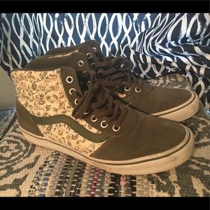 Vans Hi-Tops floral suede women’s 8.5